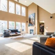 Spacious Hamilton living room after budget-conscious renovation